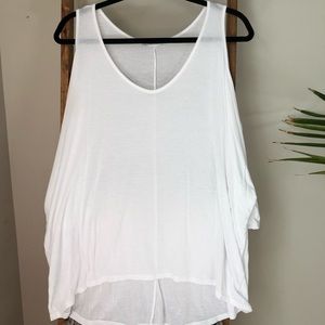 Flowy Off-the-shoulder White Shirt